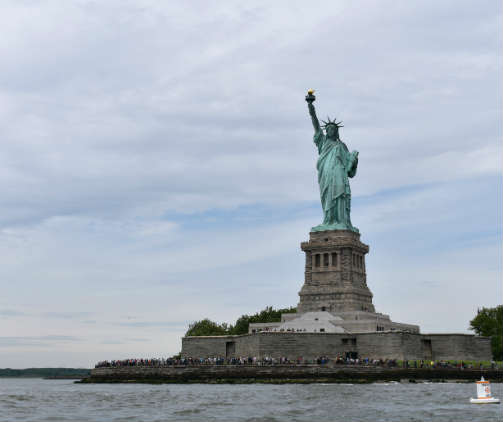 Lady Liberty, a gift to the U.S. from France, seemed a fitting symbol for the day. Photo by SpinSheet