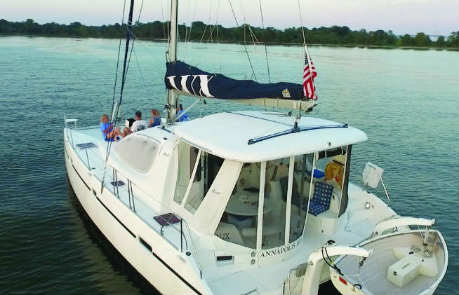 Multihull cruising. Photo by Terry Slattery.