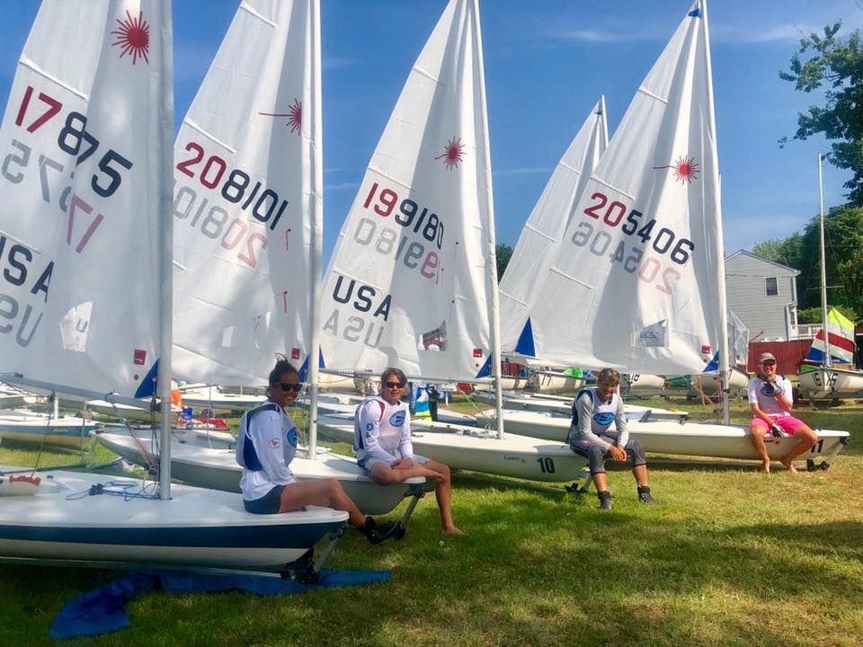 TAYC juniors at the Junior Olympics 2018 at Baltimore County Sailing Center