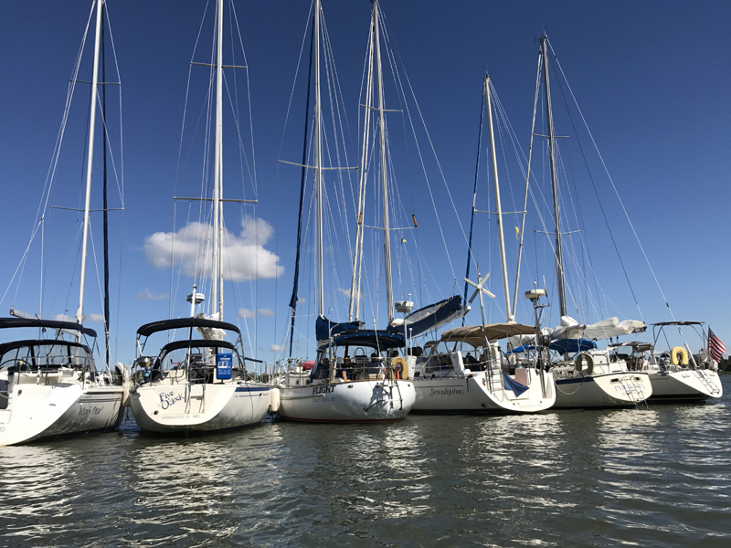 Chesapeake Bay sailing cruise raftup