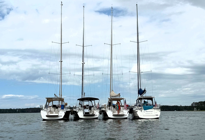HSA-1 raft up Cruising club members raftup