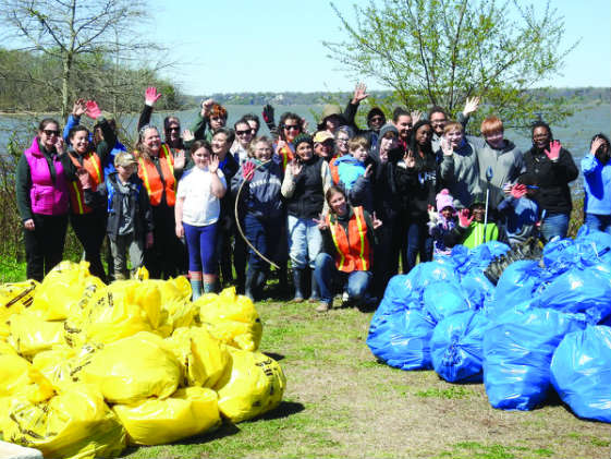 Hundreds of grassroots cleanup activities take place up and down the Potomac Watershed in April. Photos courtesy of Alice Ferguson Foundation Twitter page