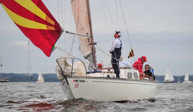 racing sailboats in Annapolis, Maryland