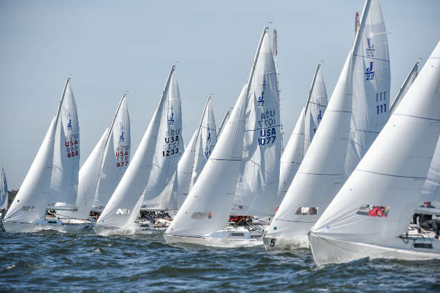 Sailboat racing photo by Dan Phelps/ SpinSheet