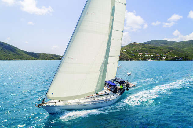 NORDAC cruising sails in action in the BVI.