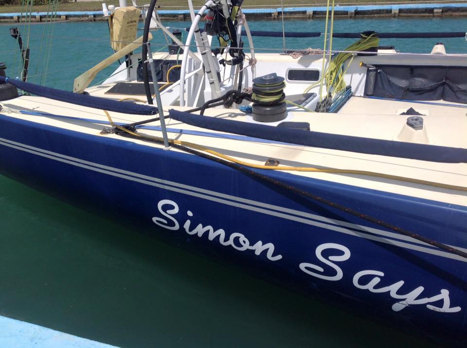 Simon Says at the dock in Havana.