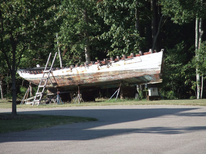 The skipjack George W. Collier, then called Norfolk, in 2012. The 115-year old boat is now in Deal Island, where she was built, to be preserved.