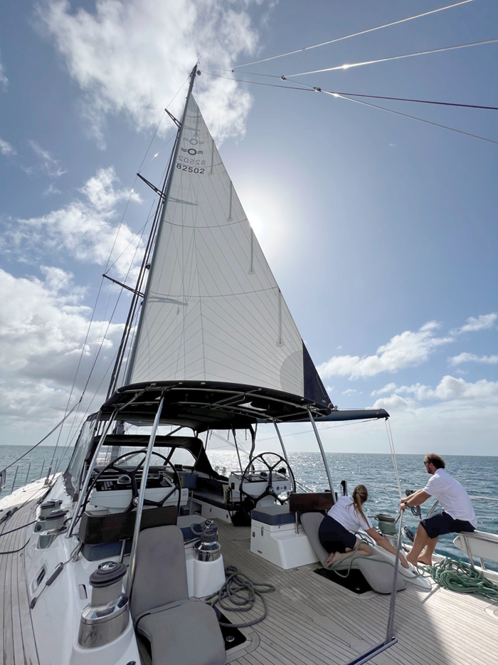 Oyster 825 sailing