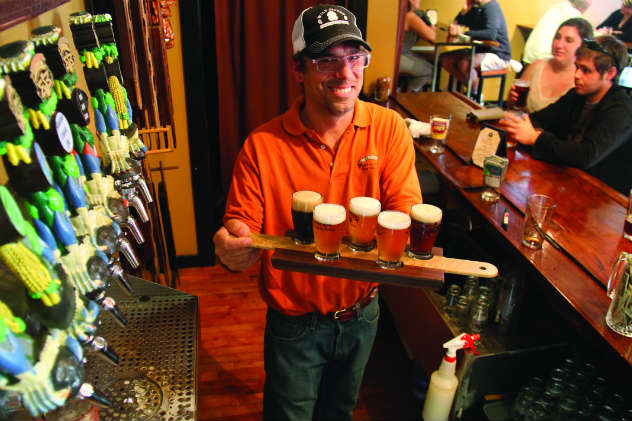 Local beers at Eastern Shore Brewing. Photo by Craig Ligibel