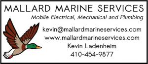 Mallard Marine Services is a professional ABYC Certified mobile marine repair along the Maryland portion of the Western Chesapeake Bay.