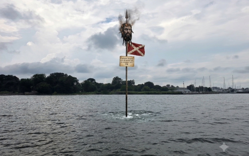 Hampton River where Blackbeard's head was on display