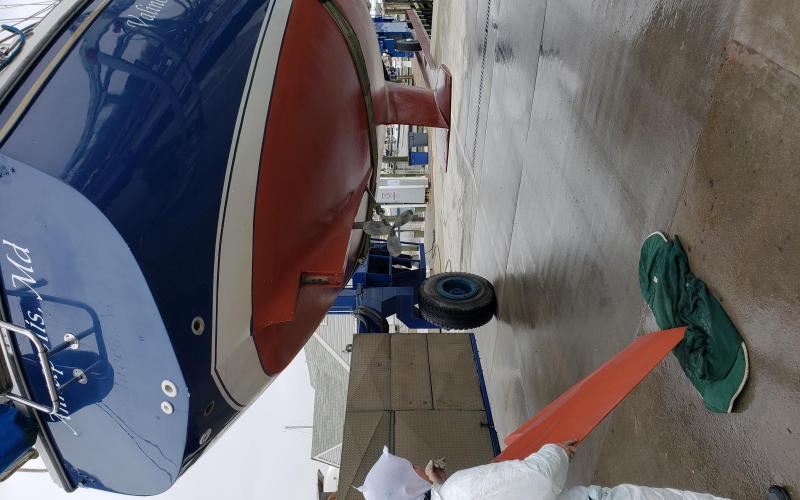 New drive shaft -- (drop rudder)