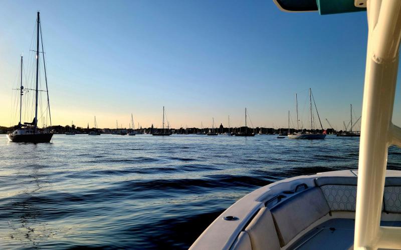 Sailboat show is here, and the harbor is PACKED with sailboats before getting to the actual show!