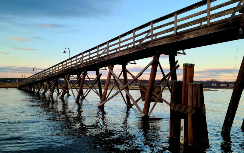 The foot bridge by the Naval academy