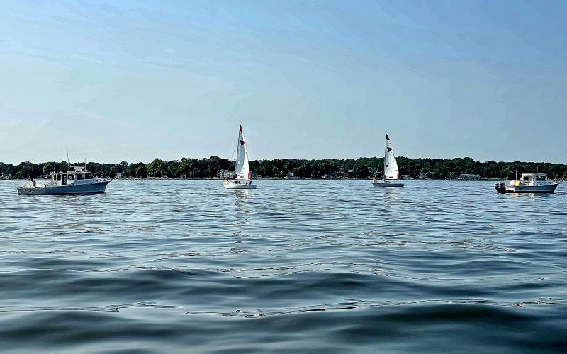 Waiting for the wind to fill in, which it did nicely for a bunch of races....