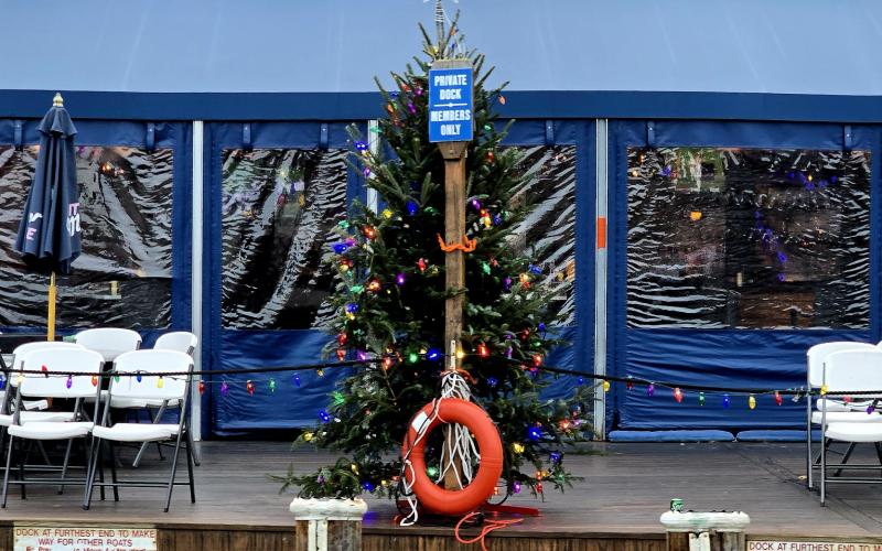 Fleet Reserve Xmas tree. Such a fun night there last night watching the Parade of Lights!!