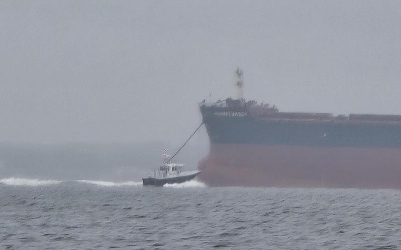 Pilot Boat Patapsco headed out to pick up a pilot off of one of the ships.