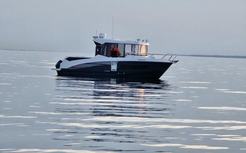 David out in his Beneteau