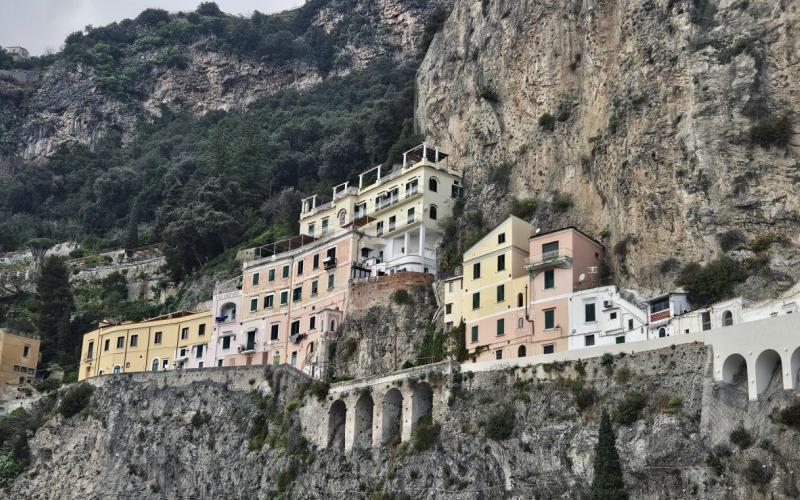 Buildings built on the cliffs. I don’t know how they do it.