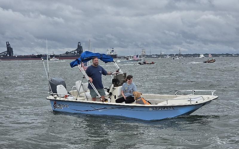 Little Boat Blue, smallest boat with AIS in the southern Bay