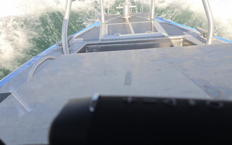 Water over the bow