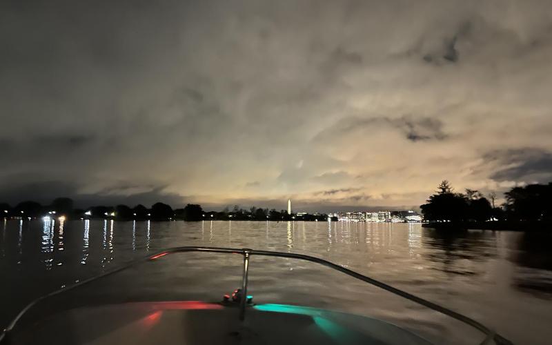 Washington Channel at night