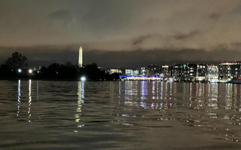 Washington Channel at night