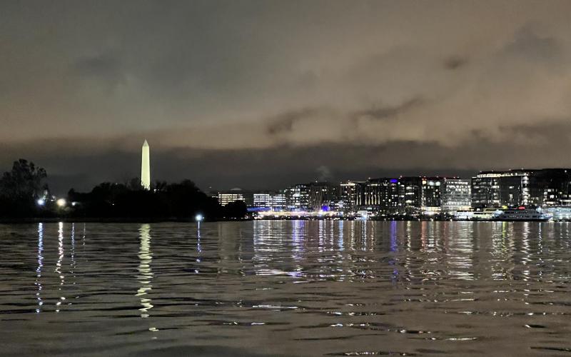 Washington Channel at night