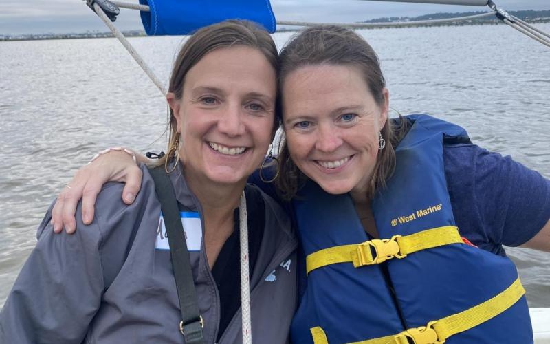 Macon Morrison and Martha Gibson at SCOW Social Sail