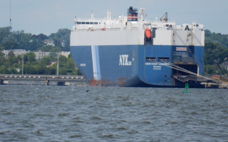 Vehicles carrier Heritage Leader at Dundalk Marine Terminal