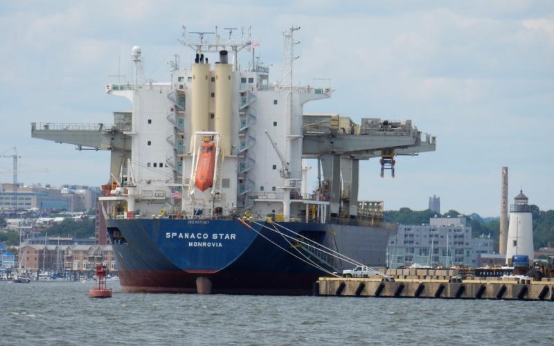 General cargo ship Spanco Star at Lazaretto Point