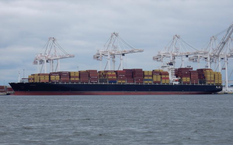 Container ship Bremen at Seagirt Marine Terminal