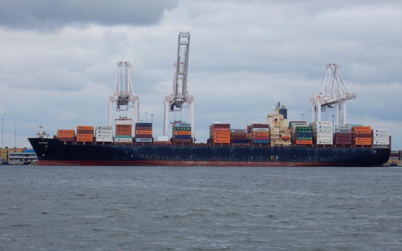 Container ship CSL Tegea at Seagirt Marine Terminal
