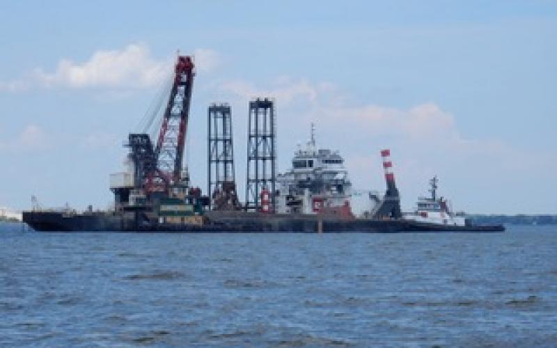 Dredging operation on the Patapsco River