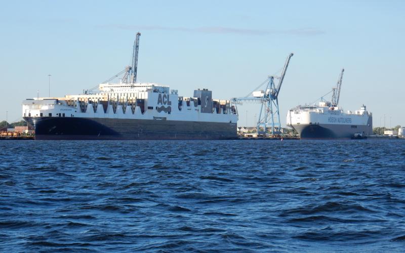 Atlantic Sky and Hoegh Trove at Dundalk Marine Terminal