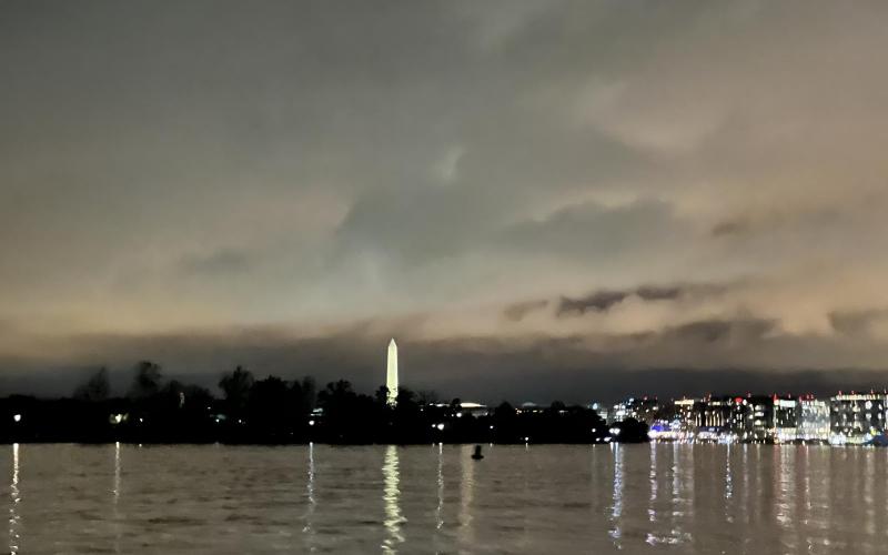 Washington Channel at night