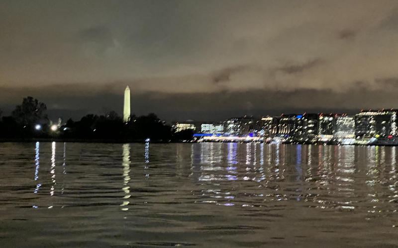 Washington Channel at night