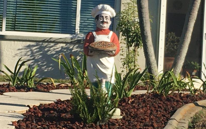 Statue seen on one of the canals