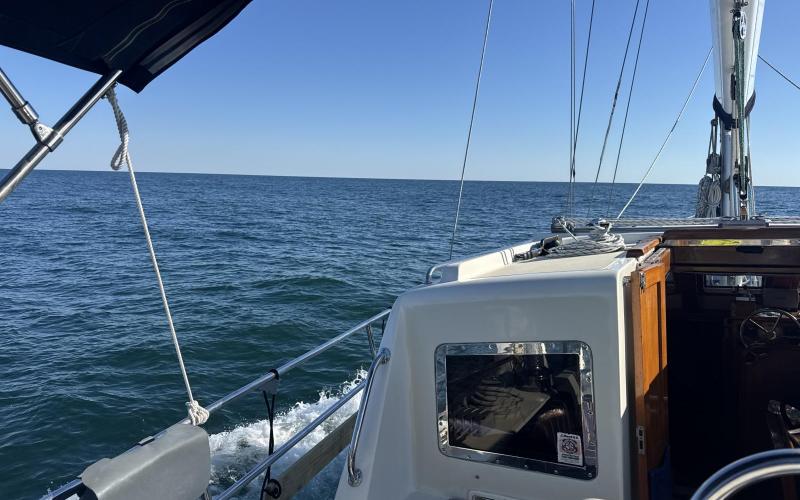 View from the helm-water, water everywhere