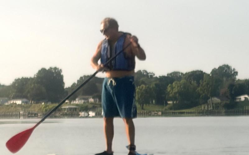 Alan on paddleboard