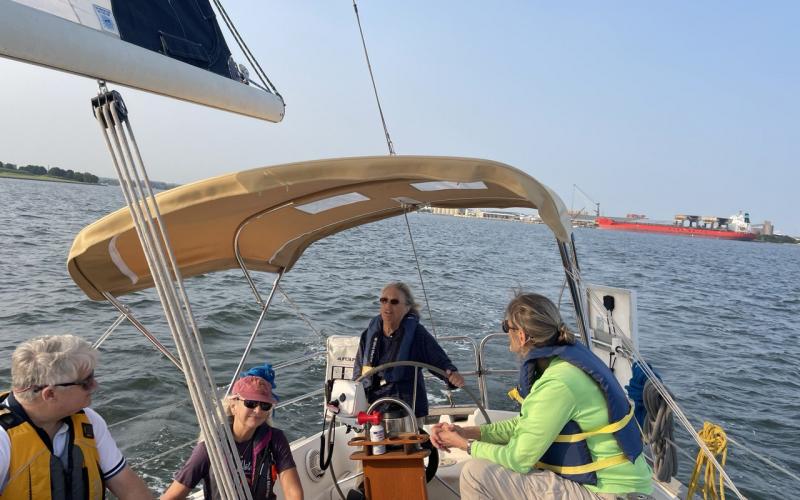 Akimbo crew returning from Herrington Harbor