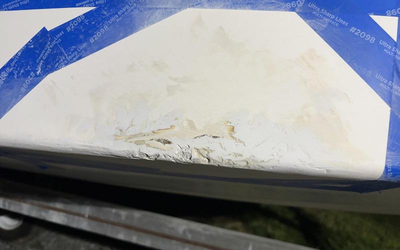 Digging out an old, poorly-done repair for patching