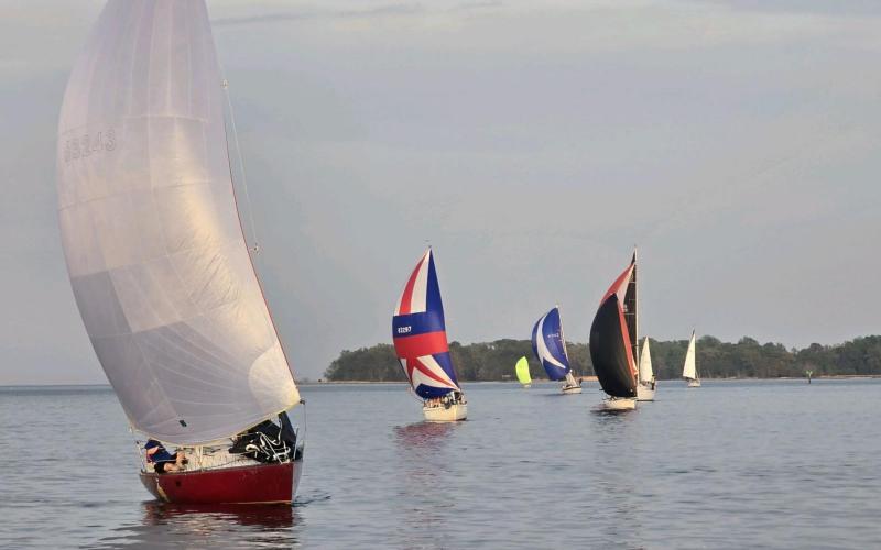 A very light spinnaker reach to the finish
