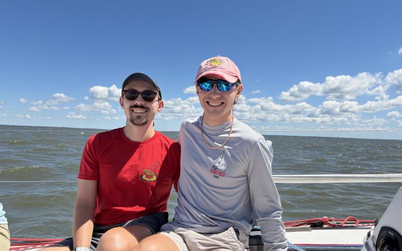 Posing with Michael in Delaware Bay