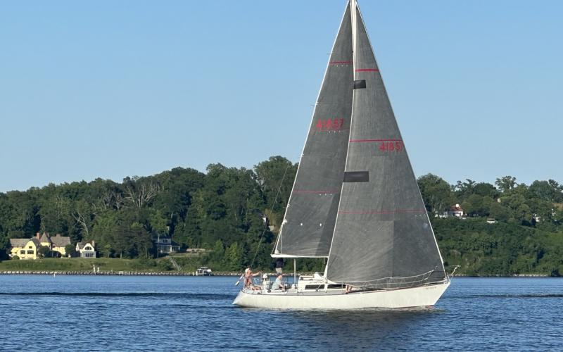 Sailboat racing off of Gibson Island