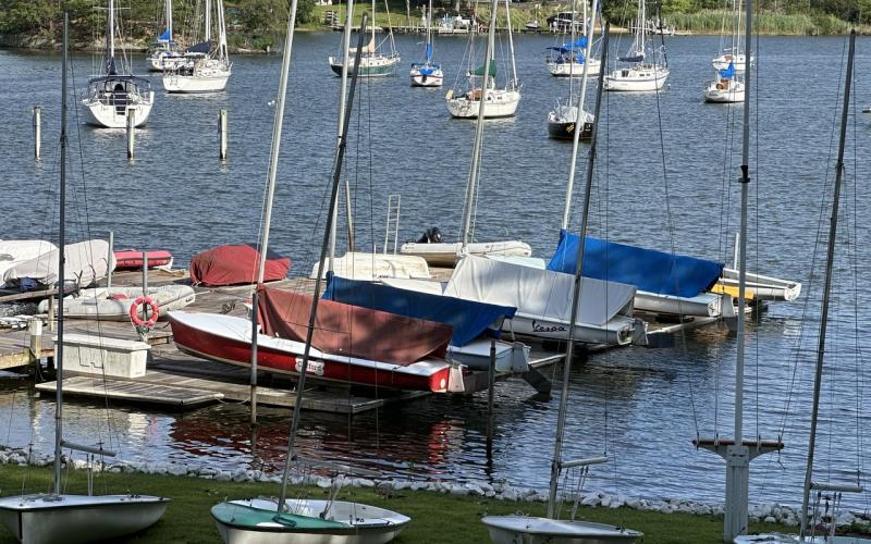 Flying Scots on the dock before the race
