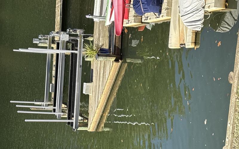 empty lidfts soon to be removed for dock reconstruction.