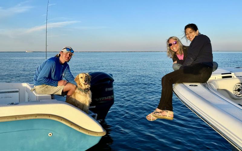 Today our friend Jen came along with us. On the way into the bay we saw ...