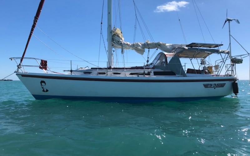 The legendary "Tom Cruise" on the hook at Marquesas Keys