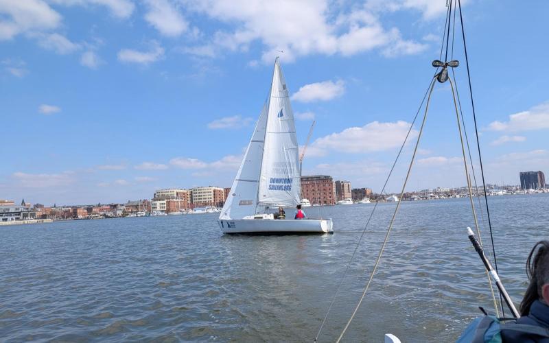 Emma and Joanna had a quick sail too